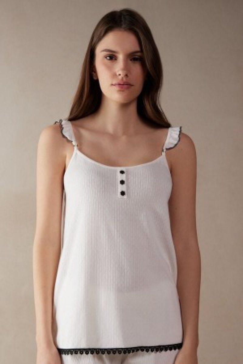 Intimissimi Pure Joy Katoenen Top Wit | FNLUI25484